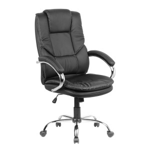 A8990 ΜΑΥΡO PU ΠΟΛΥΘΡΟΝΑ ΓΡΑΦΕΙΟΥ 63.5Χ72.5Χ48-113/58-123εκ.